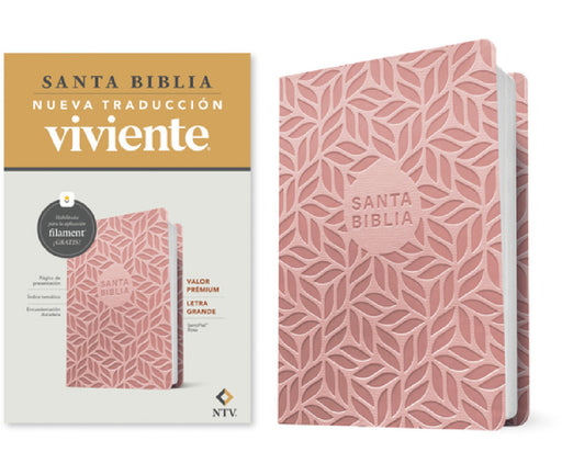 Biblia Valor Prémium Ntv, Letra Grande Con Filament (Sentipiel, Rosa) by Tyndale