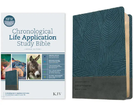 KJV Chronological Life Application Study Bible, Second Edition (Leatherlike, Palm Forest Blue) by Tyndale