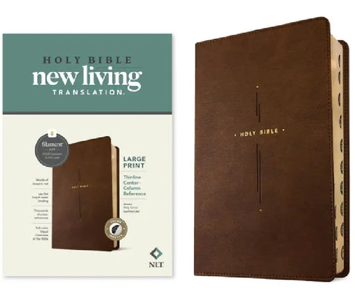 NLT Large Print Thinline Center-Column Reference Bible by Tyndale