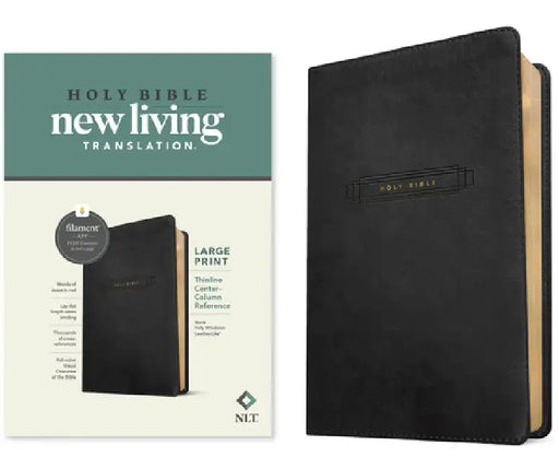 NLT Large Print Thinline Center-Column Reference Bible by Tyndale