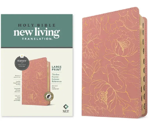 NLT Large Print Thinline Center-Column Reference Bible by Tyndale