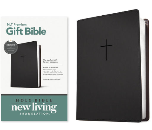 Premium Gift Bible Nlt, Filament Enabled (Leatherlike, Classic Black, Red Letter) by Tyndale