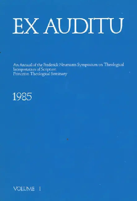 Ex Auditu - Volume 01 by Thomas W. Gillespie