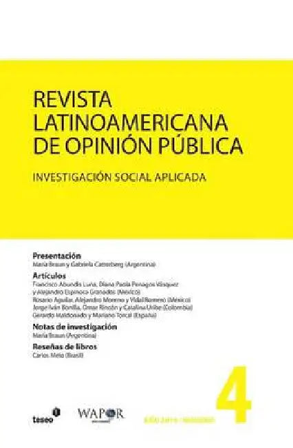 Revista Latinoamericana de Opinión Pública N°4 by Gabriela Catterberg, María Braun