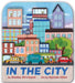 In the City (a City Skyline-Shaped Novelty Board Book for Toddlers) by Stanley Strickland, Hannah Abbo