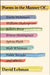 Poems in the Manner of by David Lehman