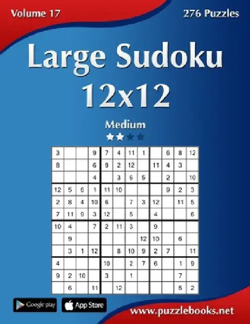 Large Sudoku 12x12 - Medium - Volume 17 - 276 Puzzles by Nick Snels