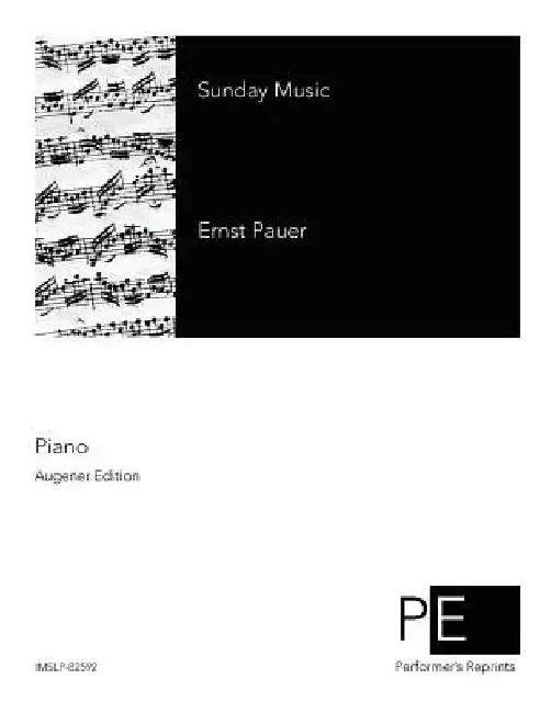 Sunday Music by Ernst Pauer
