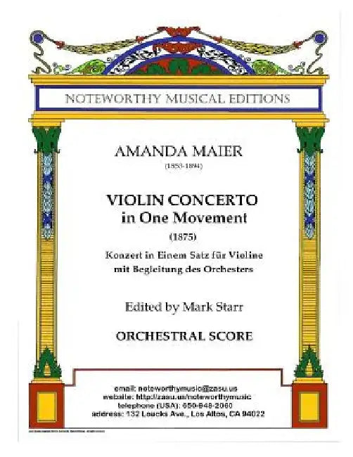 Violin Concerto in One Movement: Orchestral Score by Mark Starr
