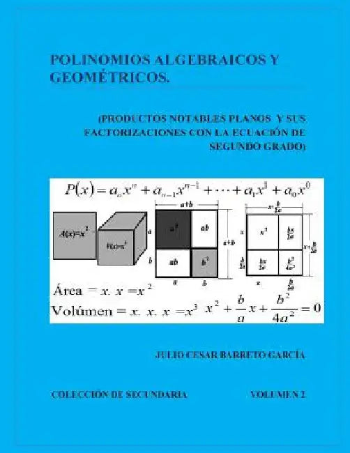 Polinomios Algebraicos y Geometricos (Productos Notables Planos y Factorizacion): Productos Notables en el Plano y sus factorizaciones con la Ecuacion by Barreto García, Julio Cesar