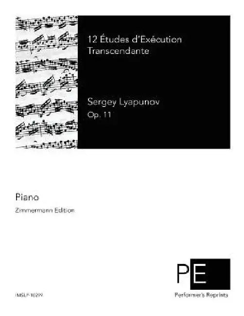 12 Etudes d'Exécution Transcendante by Sergey Lyapunov