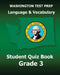 WASHINGTON TEST PREP Language & Vocabulary Student Quiz Book Grade 3: Covers the Common Core State Standards by Test Master Press Washington