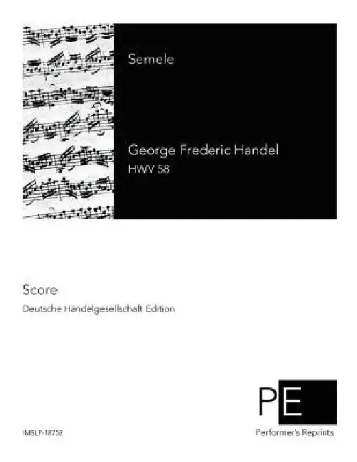 Semele by William Congreve