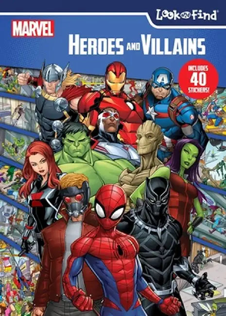 Look and Find MIDI 48pg Softcover & Stickers Marvel by Pi Kids