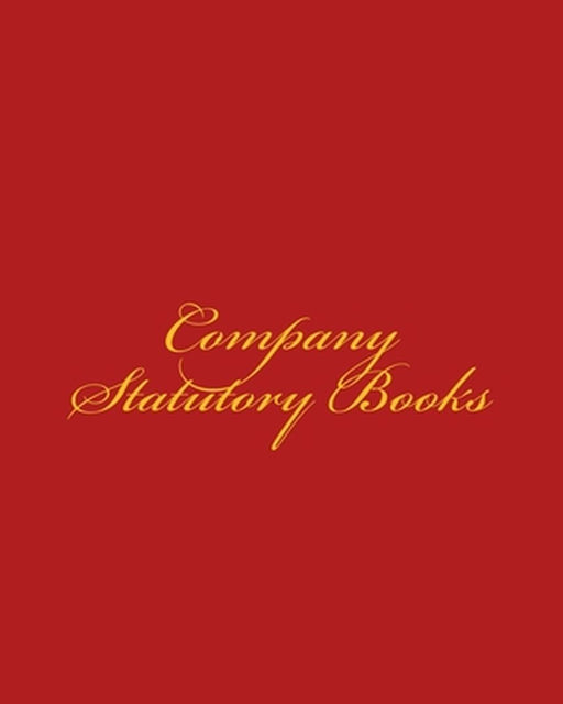 Company Statutory Books by Millbeach, Martha