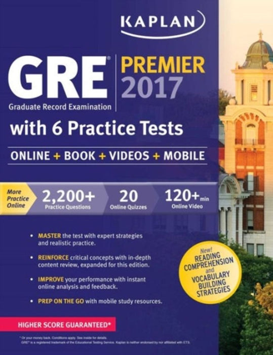 Gre Premier 2017 With 6 Practice Tests: Online + Book + Videos + Mobile by Kaplan