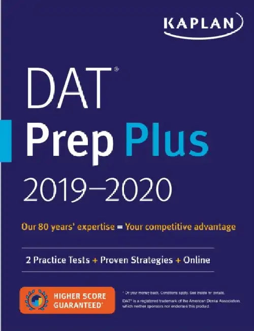 DAT Prep Plus 2018-2019: 2 Practice Tests + Proven Strategies + Online by Kaplan Test Prep