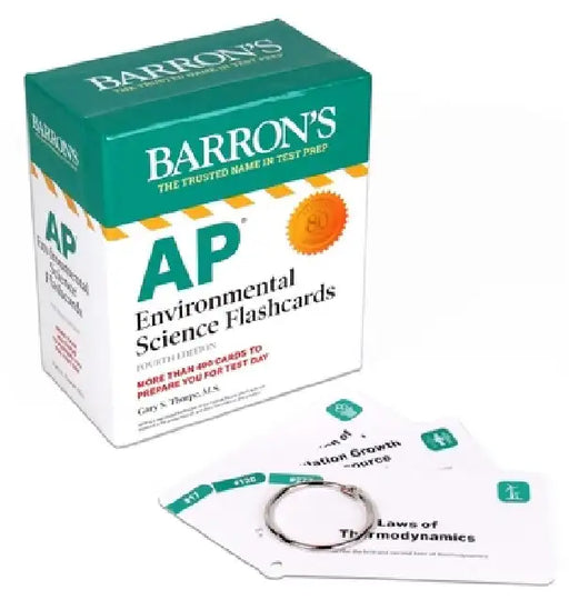 AP Environmental Science Flashcards, Fourth Edition: Up-To-Date Review + Sorting Ring for Custom Study by Barron's Educational Series