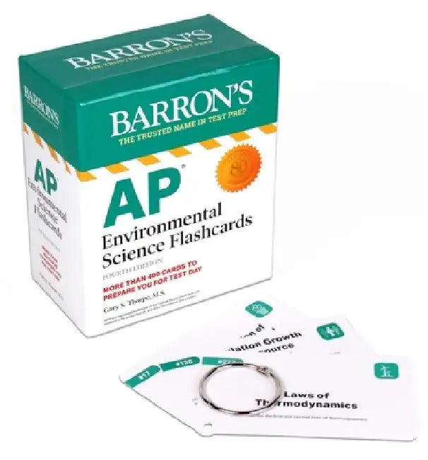 AP Environmental Science Flashcards, Fourth Edition: Up-To-Date Review + Sorting Ring for Custom Study by Barron's Educational Series