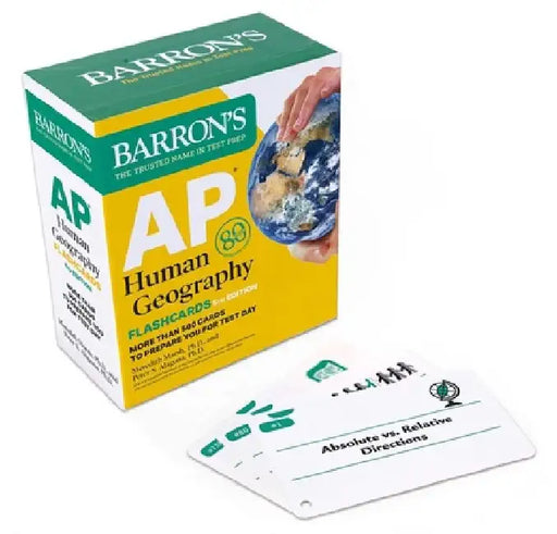 AP Human Geography Flashcards, Fifth Edition: Up-To-Date Review + Sorting Ring for Custom Study by Barron's Educational Series