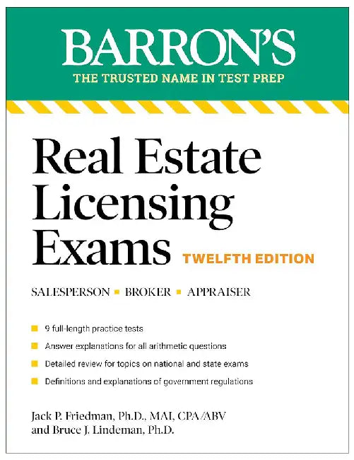 Real Estate Licensing Exams, Twelfth Edition by Jack P. Friedman