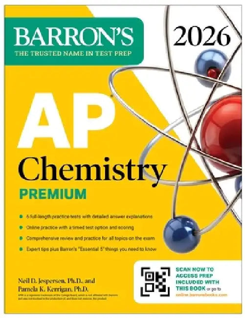 AP Chemistry Premium, 2026: Prep Book with 6 Practice Tests + Comprehensive Review + Online Practice by Barron'S Educational Series