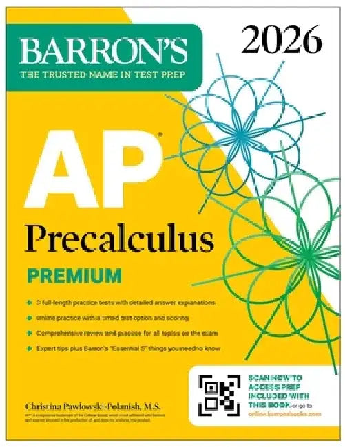 AP Precalculus Premium, 2026: Prep Book with 3 Practice Tests + Comprehensive Review + Online Practice by Barron'S Educational Series