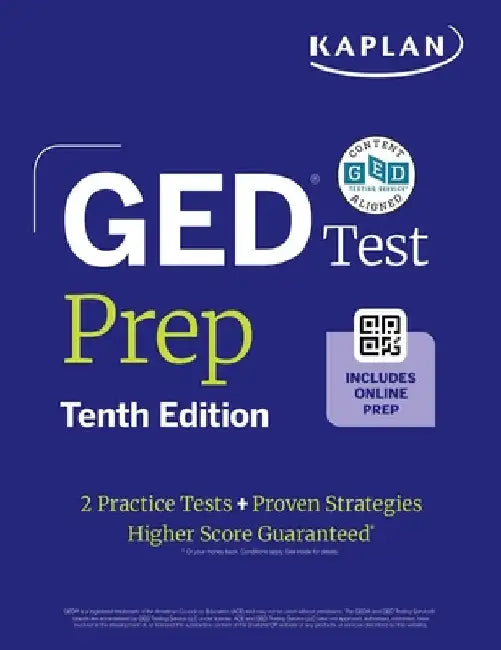 GED Test Prep, Tenth Edition (2026): Includes a Diagnostic Pretest, 2 Full Length Practice Tests, 1000+ Practice Questions, and 40+ Online Videos by Kaplan Test Prep