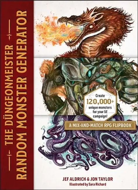 Dungeonmeister: The Random Monster Generator: A Mix-And-Match RPG Flipbook by Jef Aldrich