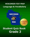 WISCONSIN TEST PREP Language & Vocabulary Student Quiz Book Grade 3: Covers the Common Core State Standards by Test Master Press Wisconsin