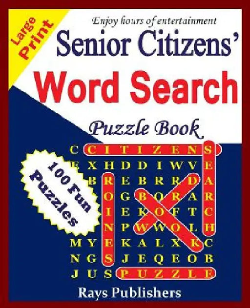 Senior Citizens' word search puzzle book by Rays Publishers
