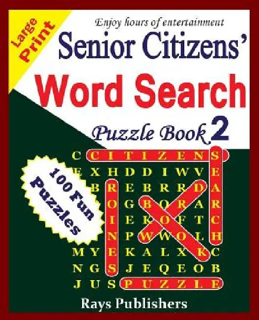 Senior Citizens' word search puzzle book 2 by Rays Publishers