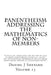 Panentheism Addressing The Mathematics of non-Members by Daniel J. Shepard