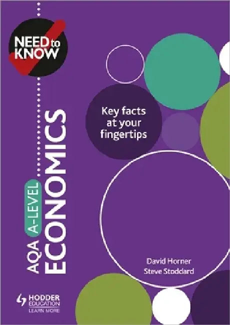 Need to Know: AQA A-level Economics by David Horner