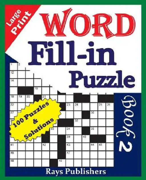 Large Print Word Fill-in Puzzle book 2 by Jaja Media