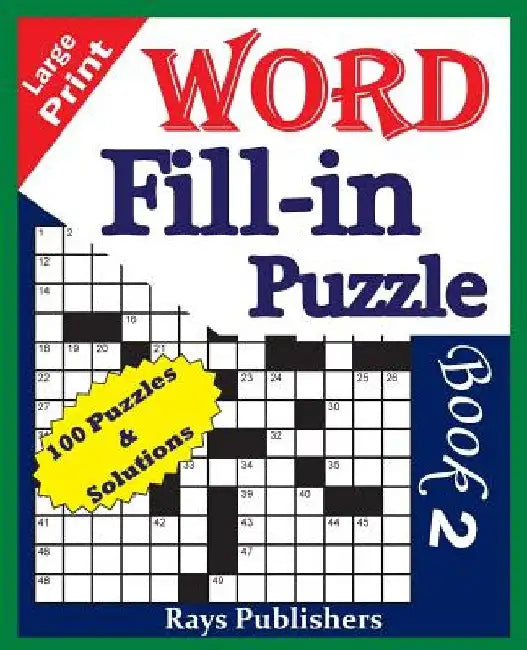 Large Print Word Fill-in Puzzle book 2 by Jaja Media
