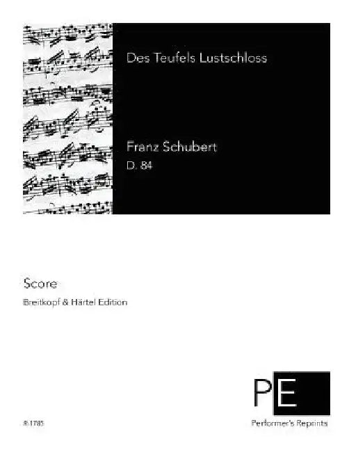 Des Teufels Lustschloss by Franz Schubert