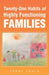 Twenty-One Habits of Highly Functioning Families by Terry Cagle