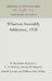 Wharton Assembly Addresses, 1938 by B. Sheebohm Rowntree, C. A. Dykstra, George W. Shepard