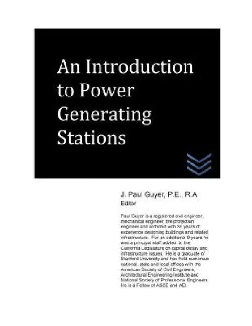 An Introduction to Power Generating Stations by J. Paul Guyer