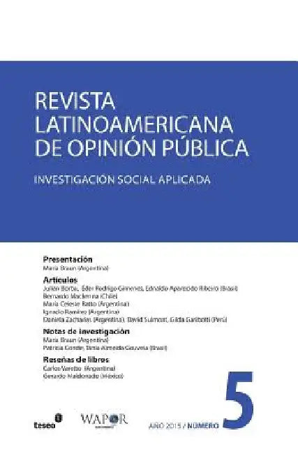 Revista Latinoamericana de Opinión Pública N°5 by VV Aa