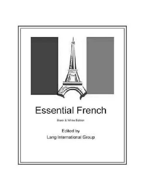 Essential French - Black & White Edition by Lang International Group
