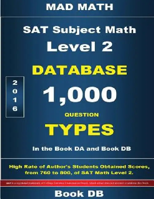 SAT Math Level 2 Database Book DB by John Su