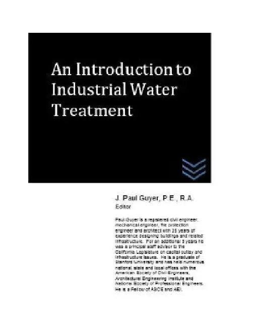 An Introduction to Industrial Water Treatment by J. Paul Guyer