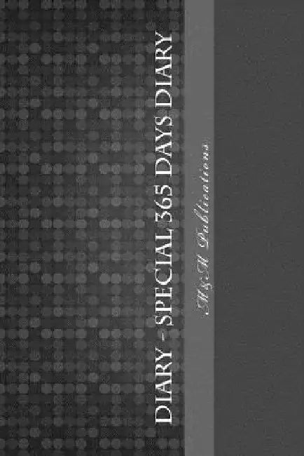 Diary - Special 365 Days Diary by M&m Publications