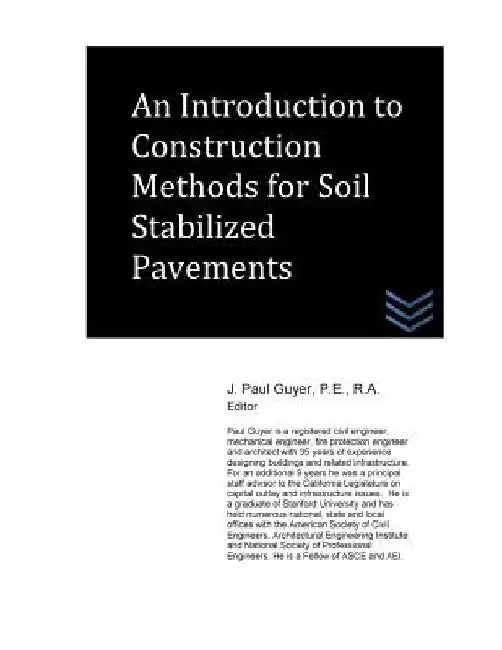 An Introduction to Construction Methods for Soil Stabilized Pavements by J. Paul Guyer