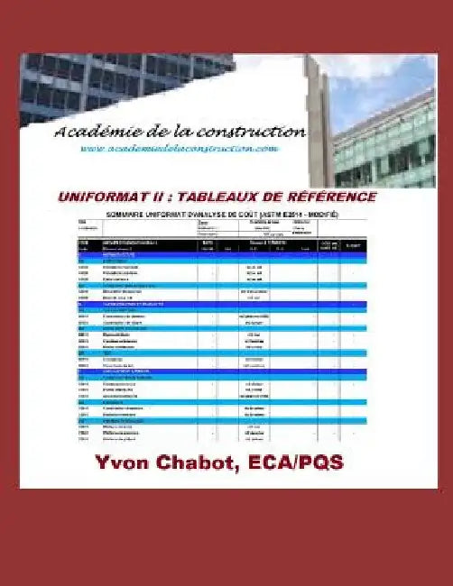 Uniformat II - Tableau de Reference by Chabot, Yvon