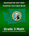 WASHINGTON TEST PREP Common Core Quiz Book Grade 3 Math: Preparation for the Smarter Balanced Assessments by Test Master Press Washington
