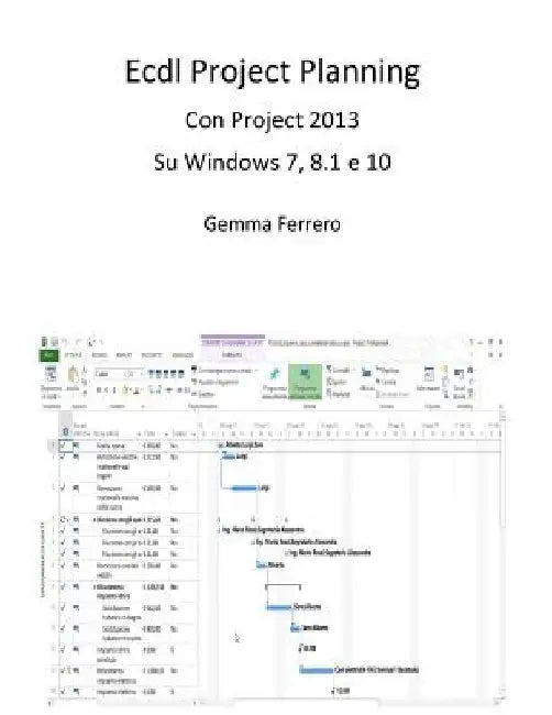 Ecdl Project Planning: Con Project 2013 su S.O. Windows 7, 8.1 e 10 by Gemma, Gemma