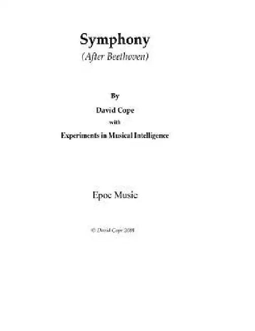 Symphony (After Beethoven) by Experiments in Musical Intelligence